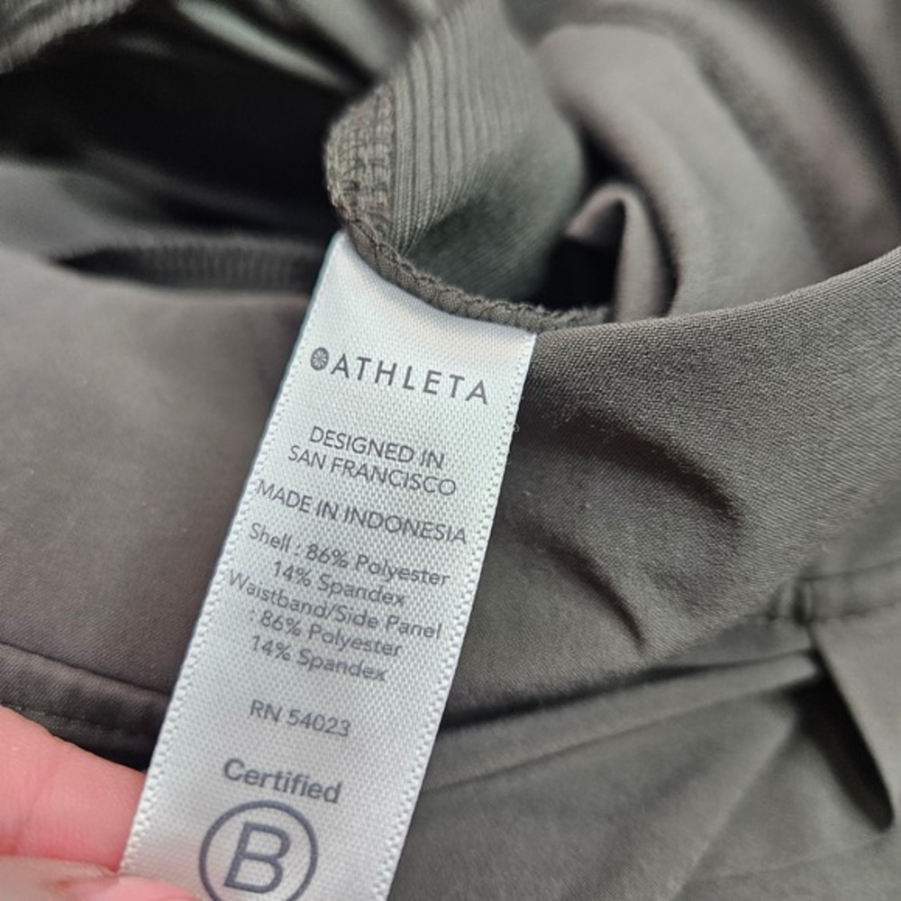Athleta Brooklyn Ankle Pant Dark Gray Tapered Travel Trousers Size 0 - Picture 5 of 6